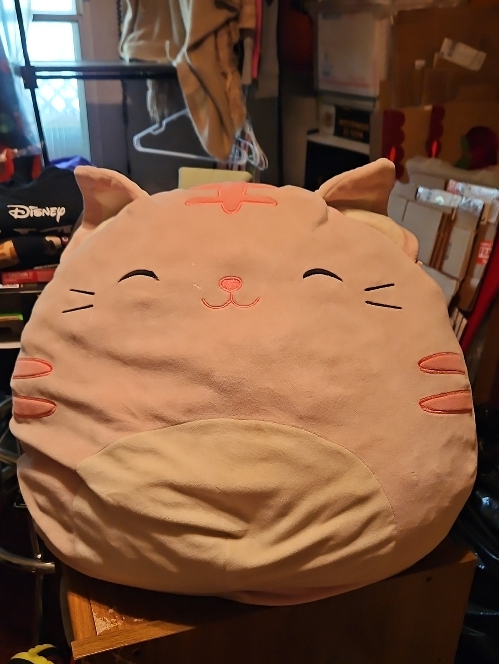 Squishmallows Pink Cat Plush Pillow Cushion